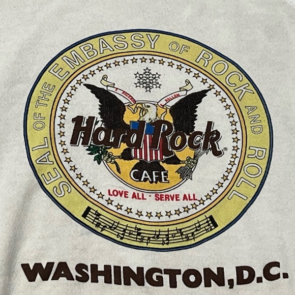 Vintage Hard Rock Cafe Washington DC 1980s Crewneck Sweatshirt - Picture 4 of 5